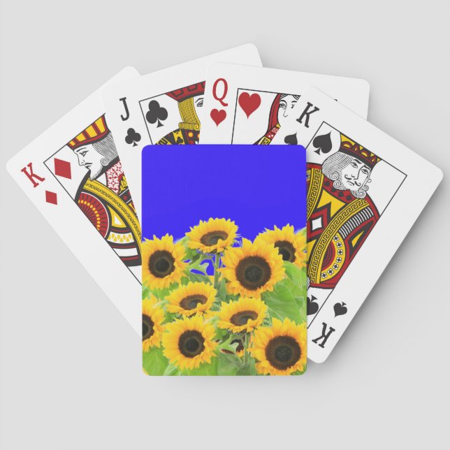 Cartas de juego de girasoles (Reverso)