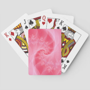 Cartas de juego de giros rosados y blancos