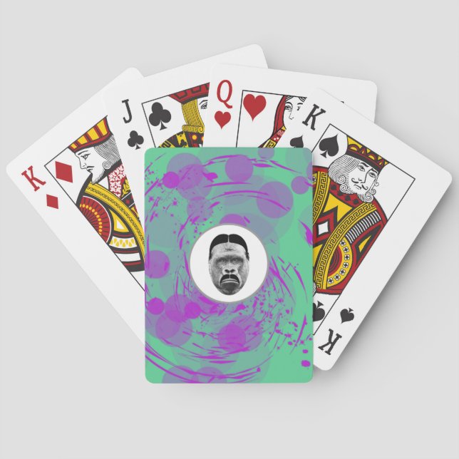 Cartas de juego de gorilas abstractas (Reverso)