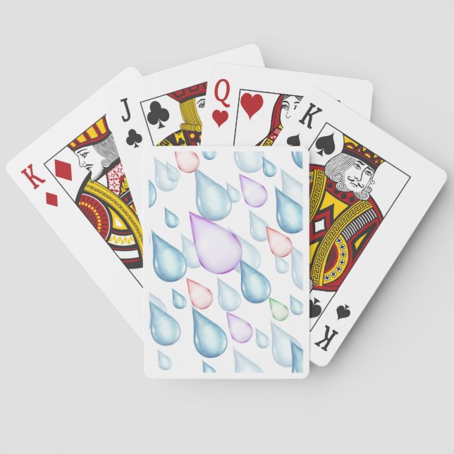 Cartas de juego de gotas de lluvia (Reverso)