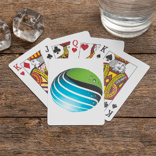 Cartas de juego de Green Blue Globe