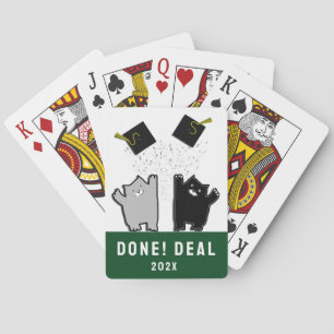 Cartas de juego de grupo de graduación