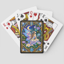 Cartas de Juego de Hada de Vidrio Pintado
