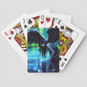 Cartas de juego de hada junto al lago