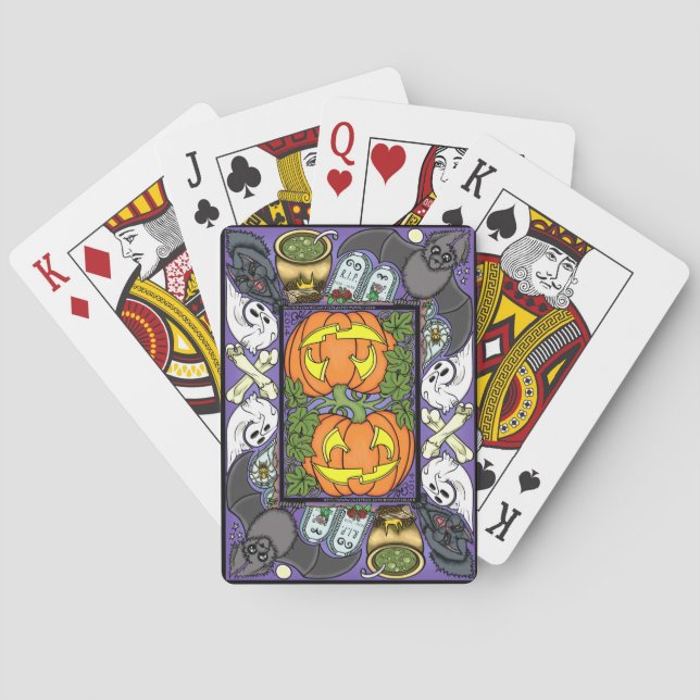 Cartas de juego de Halloween (Reverso)