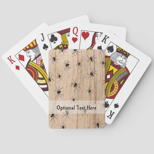 Cartas de juego de Halloween de arañas (Reverso)