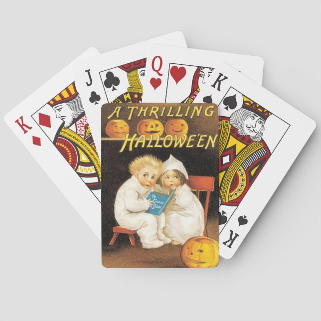 Cartas de juego de Halloween de época (Reverso)