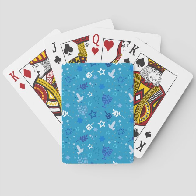 Cartas de juego de Hanukkah Stars (Reverso)