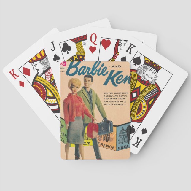 Cartas de juego de historietas de muñecas de época (Reverso)