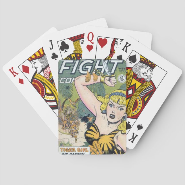 Cartas de juego de historietas "Fight Comics" (Reverso)