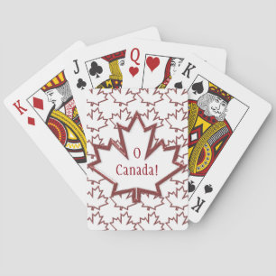 Cartas de juego de hoja de arce de Canadá