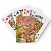 Cartas de juego de 'hojas de otoño'