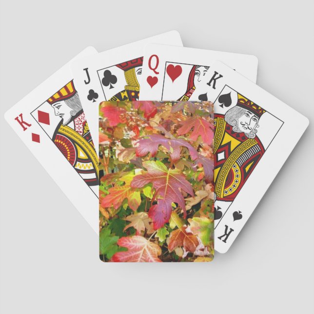 Cartas de juego de 'hojas de otoño' (Reverso)