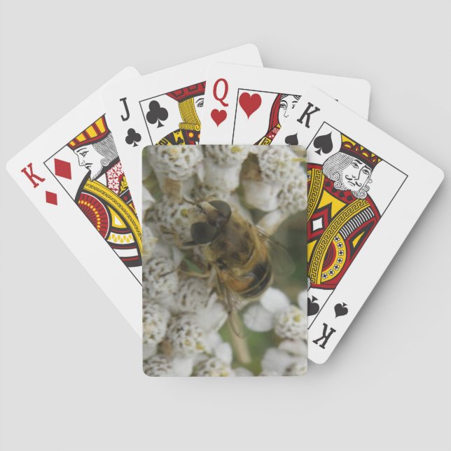 Cartas de juego de honmeybee y flores (Reverso)