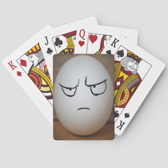 Cartas de juego de huevos enojadas (Reverso)