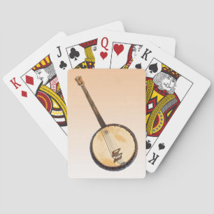 Cartas de juego de instrumentos de música banjo na