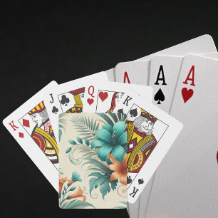Cartas de juego de iridiscencia tropical