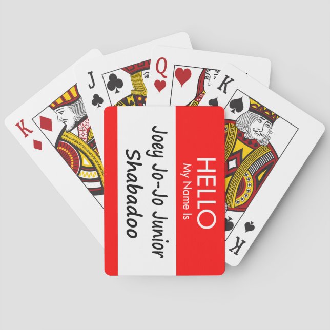 Cartas de juego de "Joey Jo-Jo Junior Shabadoo" (Reverso)