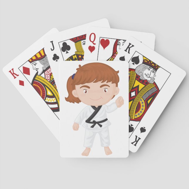 Cartas de juego de Karate para chica (Reverso)