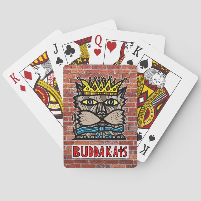 Cartas de juego de "King Kat" BuddaKats (Reverso)