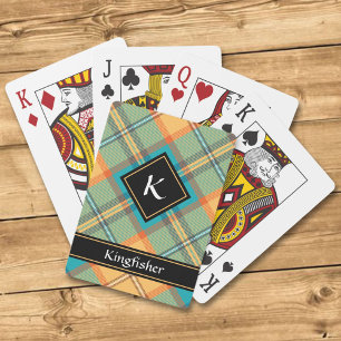 Cartas de juego de Kingfisher Tartan