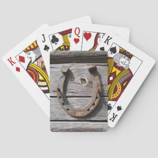Cartas de juego de la afortunada herradura