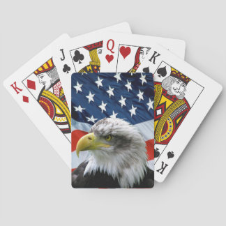 Cartas de juego de la Bandera Americana del Águila