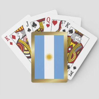 Cartas de juego de la bandera de Argentina