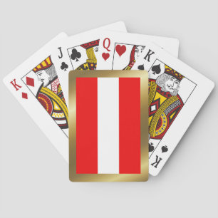 Cartas de juego de la bandera de Austria