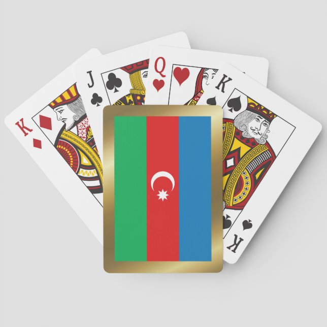 Cartas de juego de la bandera de Azerbaiyán (Reverso)