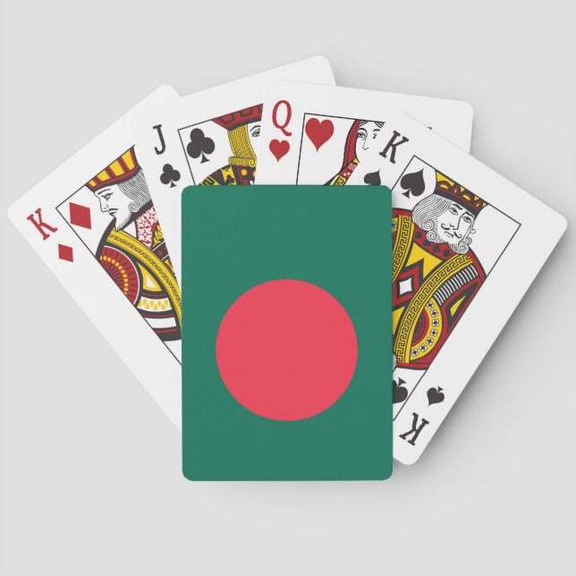 Cartas de juego de la bandera de Bangladesh (Reverso)
