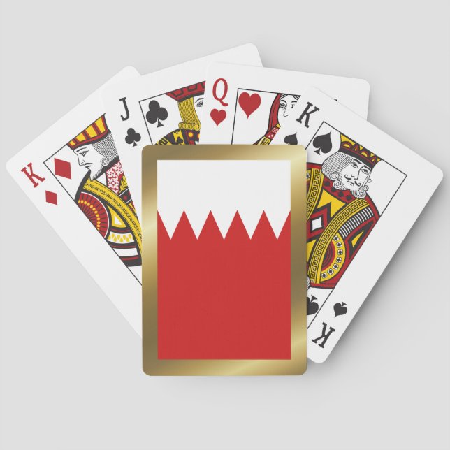 Cartas de juego de la bandera de Baréin (Reverso)