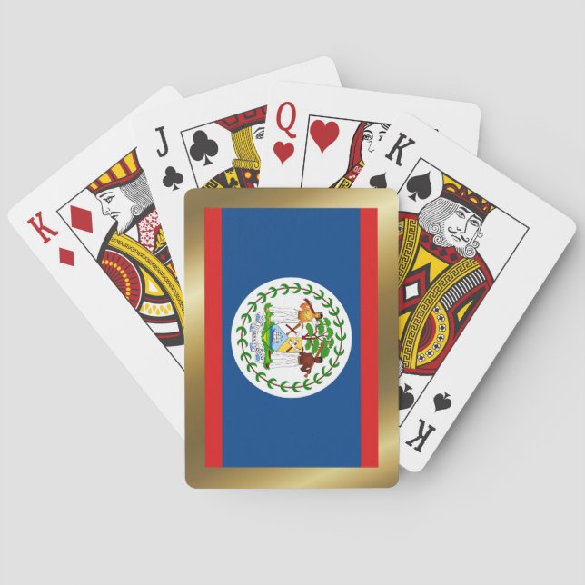 Cartas de juego de la bandera de Belice (Reverso)