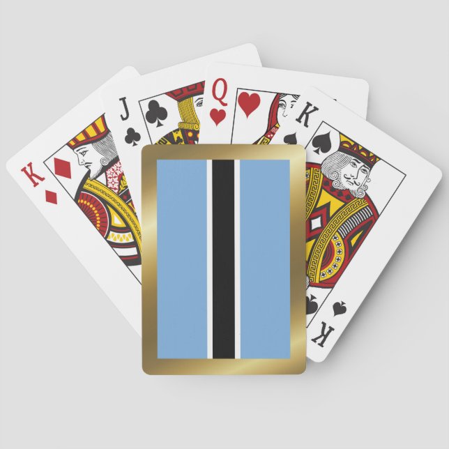 Cartas de juego de la bandera de Botsuana (Reverso)