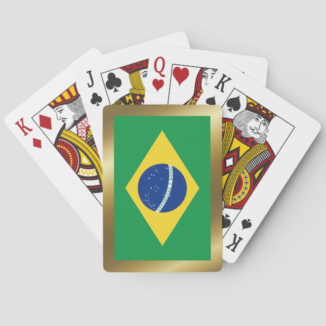 Cartas de juego de la bandera de Brasil (Reverso)