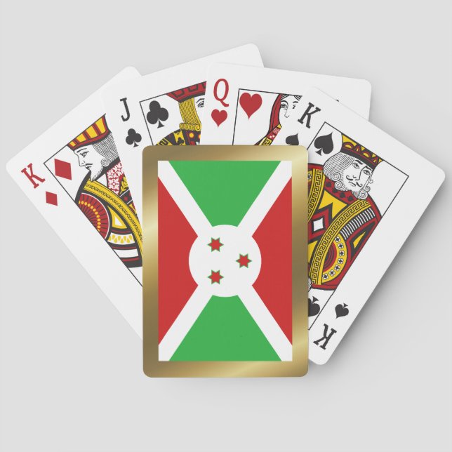 Cartas de juego de la bandera de Burundi (Reverso)