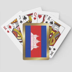 Cartas de juego de la bandera de Camboya