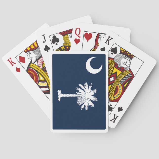 Cartas de juego de la bandera de Carolina del Sur (Reverso)