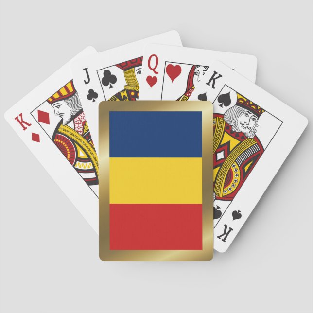 Cartas de juego de la bandera de Chad (Reverso)