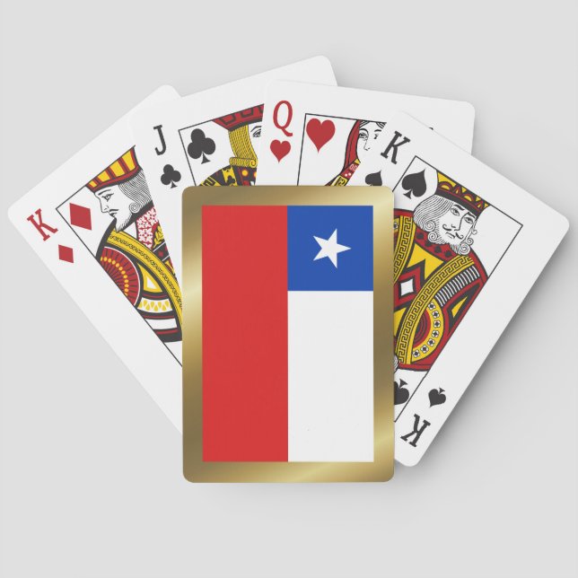 Cartas de juego de la bandera de Chile (Reverso)