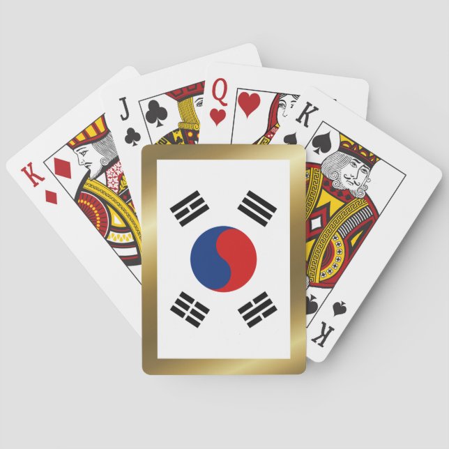 Cartas de juego de la bandera de Corea del Sur (Reverso)