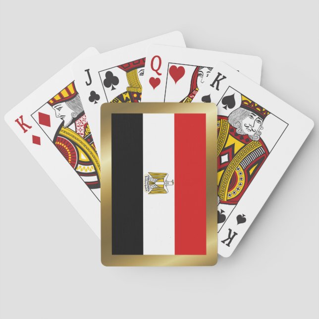 Cartas de juego de la bandera de Egipto (Reverso)