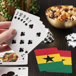 Cartas de juego de la bandera de Ghana