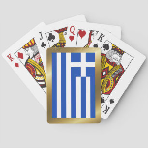 Cartas de juego de la bandera de Grecia