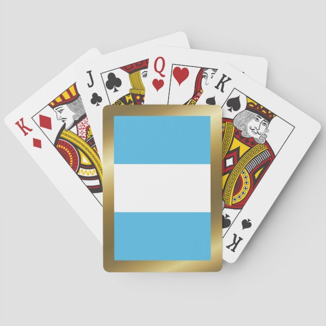 Cartas de juego de la bandera de Guatemala (Reverso)