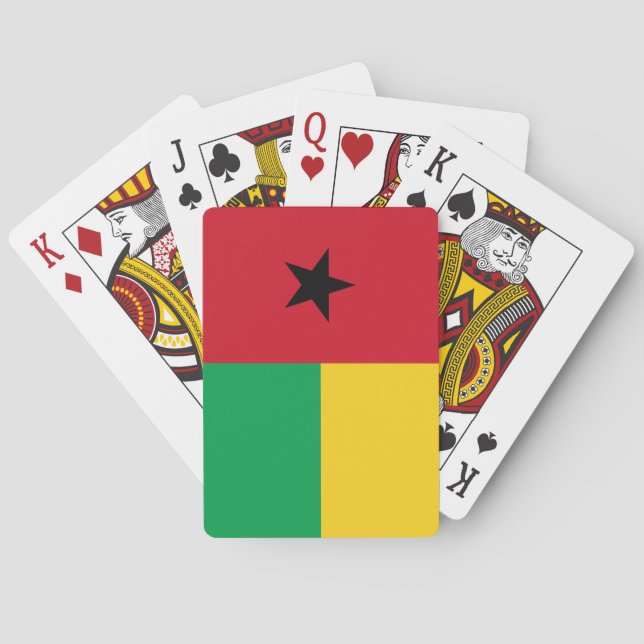 Cartas de juego de la bandera de Guinea Bissau (Reverso)
