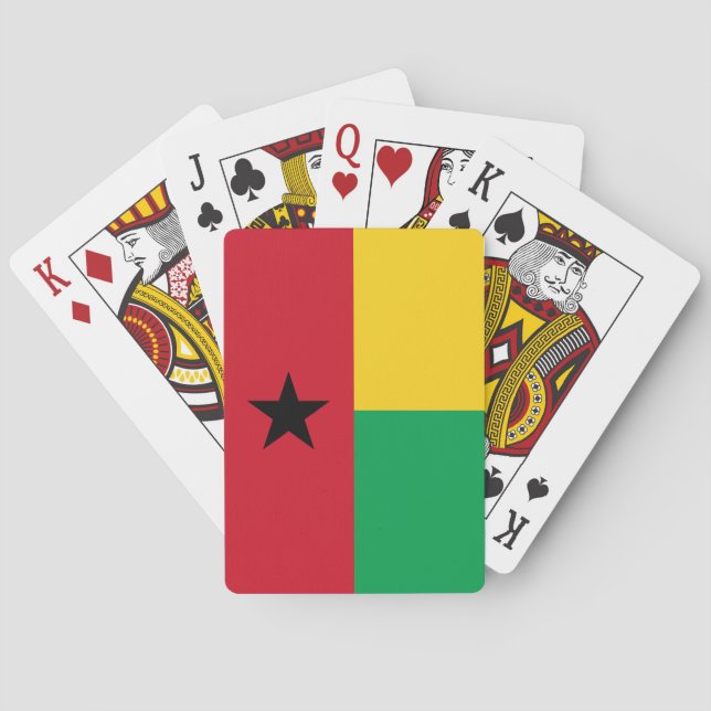 Cartas de juego de la bandera de Guinea Bissau (Reverso)