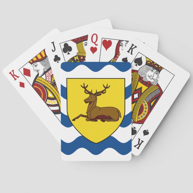Cartas de juego de la Bandera de Hertfordshire (Reverso)