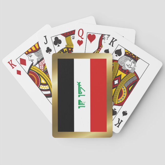 Cartas de juego de la bandera de Irak (Reverso)