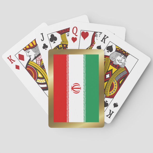 Cartas de juego de la bandera de Irán (Reverso)